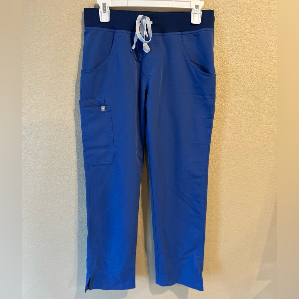 Figs Women’s Size XS Blue Scrub Pants Technical Collection Pockets